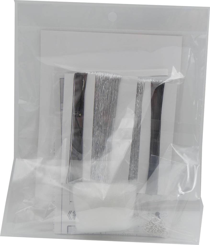 Takagi Fiber Panami Knitting Panda Charm Knitted with Metallic Free Cord Bright Kit (Silver) FC-5,