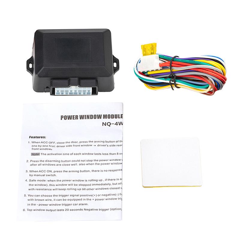 12V Universal Auto Power Window Control Window Open Closer Module For 4 Door Cars