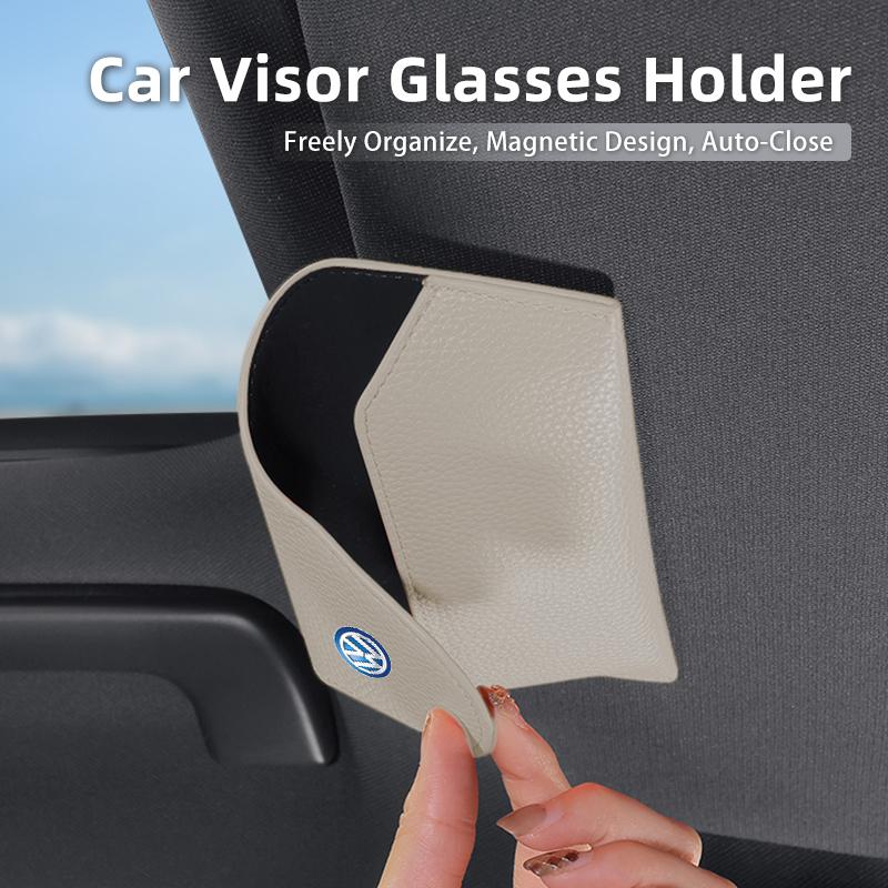 CUP1 Car Interior Sun Visor Glasses Box Sunglasses Storage Clip For Volkswagen VW Golf 4 6 7 GTI Tiguan B6 B7 CC Jetta MK5 MK6 Polo