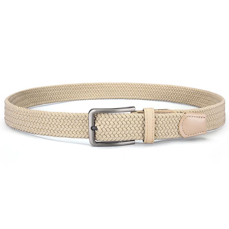 2025 Fashionable Men s Elastic Canvas Leather Belt 125 cm