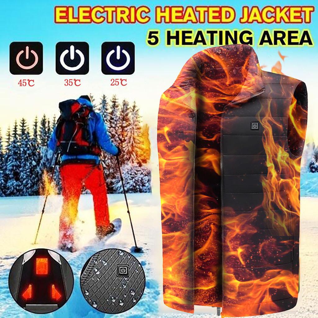 Outdoor Warm Clothing Heated For Riding Skiing Fishing Charging Via