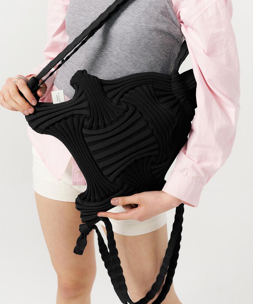 Pleatsmama New Bow Backpack Black
