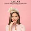 KALLORY Élégant Chapeau Fascinator pour Femmes, Coiffe de Mariée avec Voile en Tulle et Plumes, Accessoire de Cheveux Léger pour Fêtes, Mariages et Événements Spéciaux