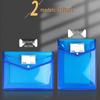 Transparent A4 Thickened Snap Button File Bag - Large Capacity Student Storage and Document Organizer