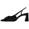 Casual Commuter Bow Detail Open Back Chunky Heels Women Heels Black 12210410