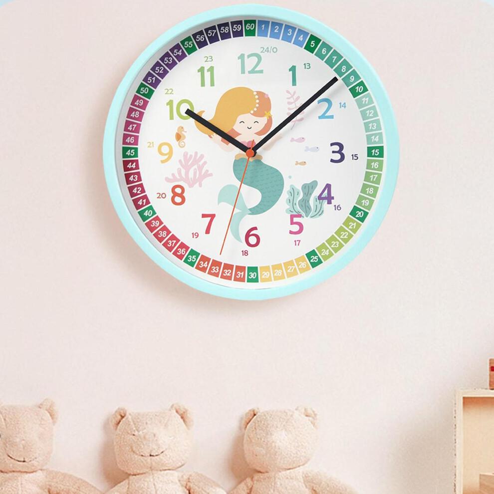 Educational Cartoon Clock For Children Silent Movement Which Is Strong