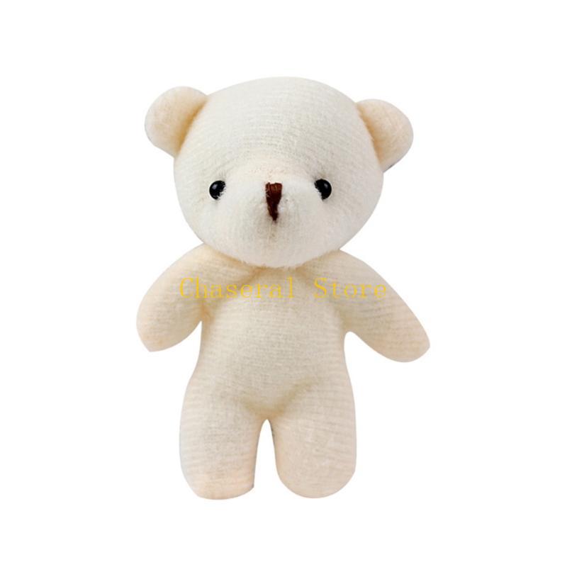 E7Ce 5Pcs Christmas Tiny Bear Plush Toy Backpack Pendant Mini Bear Keyring Handbag Decoration Accessories Kids Birthday Gift