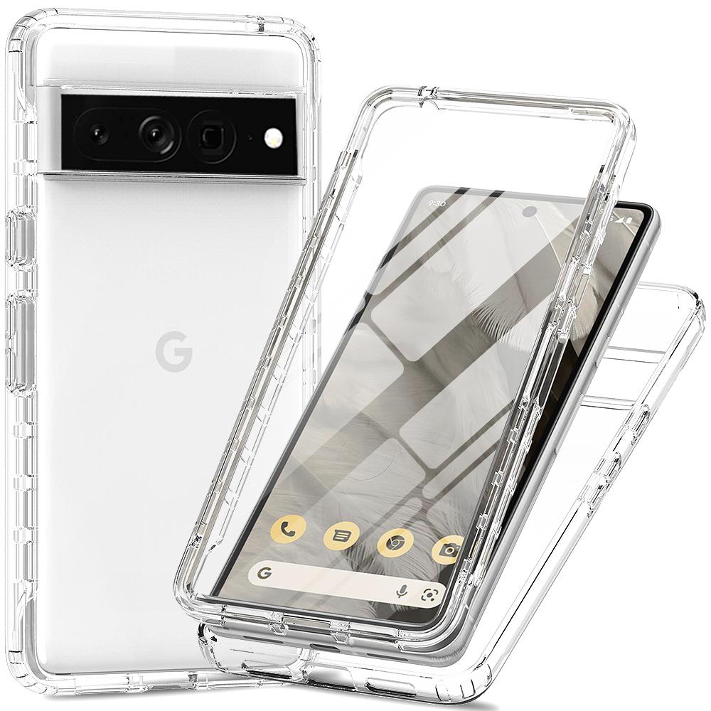 

Чохол з повним покриттям 360 градусів для Google Pixel 8 Pro 8A / Pixel 7 Pro 7A 6A Funda Capa Прозорий протиударний чохол з плівкою на екран for Pixel 8 Pro чистий