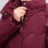 Elegant Middle Age Woman Winter Parkas Long Coat Hooded Overcoat Casual Thick Warm Lady Jackets