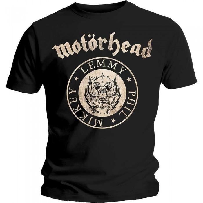 Camiseta Motorhead unissex adulta com selo de jornal disfarçado L preto