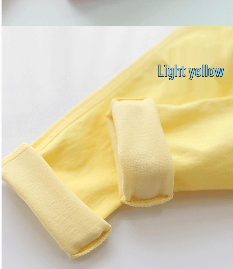 Girls  Slim Fit Korean Style Elastic Pencil Leggings - Spring/Autumn Wear Size 110 светло-желтого