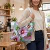 Elegant Floral Printed Tote Bag Stylish Handbag for Daily Casual Shopping Carry