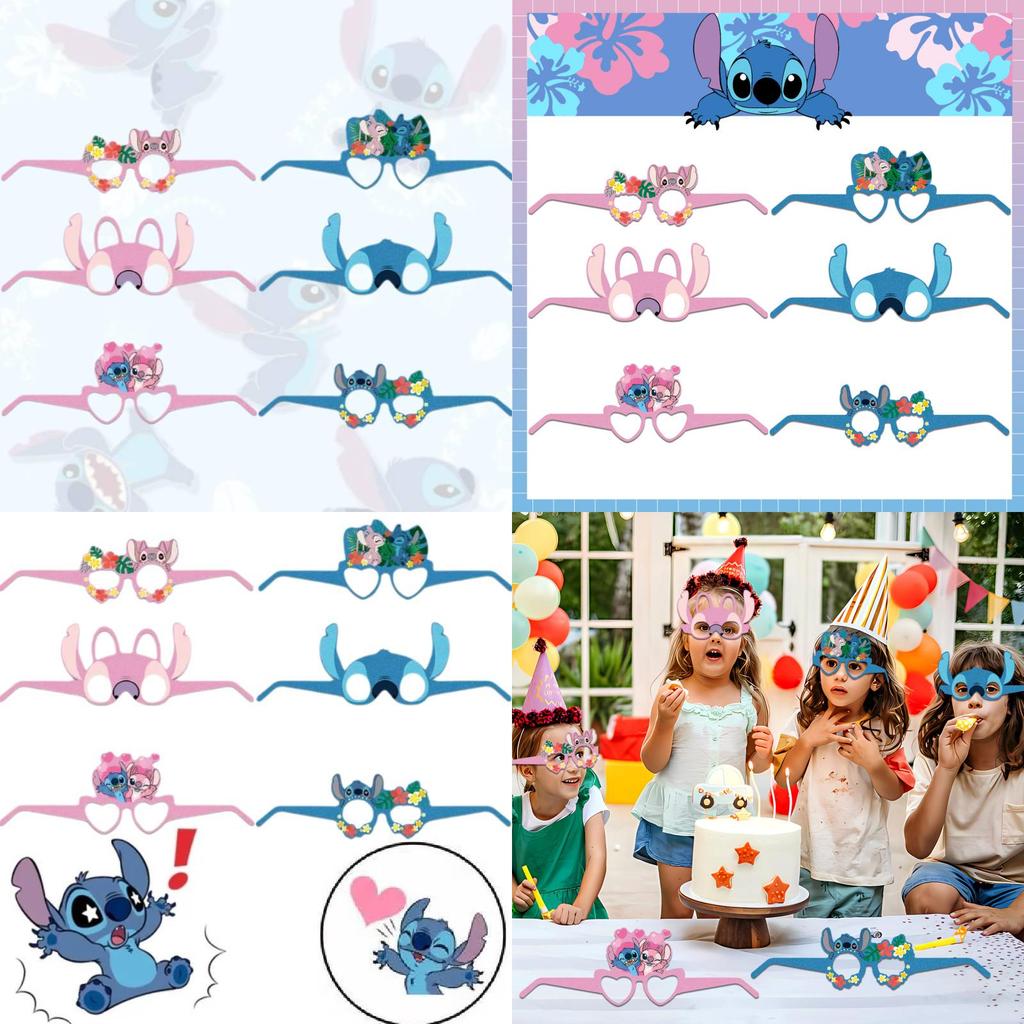 Bedårande Stitch Pappersglasögon För Roliga Sommarstrandfester Och Födelsedagsfiranden