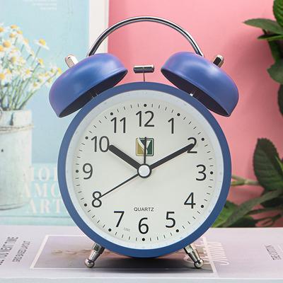 Students Use Alarm Clock To Creative Personalized Bedroom Metal Silent Children's Bedside Luminous Bell Ringing Clock Simple Nordic Style