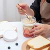 1pc/2pcs Glass Oatmeal Cup, Overnight Oats Container with Lid and Spoon, 16oz Cereal, Milk & Fruit Salad Storage Jar