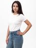 Women's White UrbanCity No Logo Basic Short Sleeve T-Shirt S