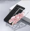 Rosa Blume Magnetische Transparente Hülle für iPhone 15/16/17 Pro Max - Vollständiger Schutz