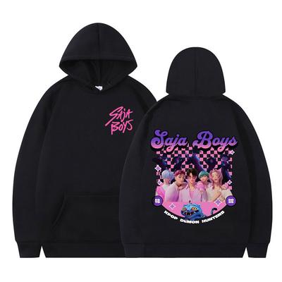 Saja Boys Kpop Demon Hunter Funny Cartoon Hoodie Autumn and Winter Aesthetic Trend Hip-hop Pullover Men Women Oversized Hoodies