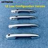 For Toyota Sienna -2025 2026 Carbon Fiber Side Door Handle Bowl Cover Trim Protection Cap Exterior Accessories Car Styling