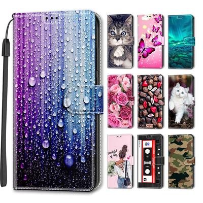 Luxuriöse, lackierte Lederhülle für Redmi Note12 Note11 Note10 Note9 Note8T, Schutzhülle im Brieftaschenformat für Redmi 10C K40S 9A 9C 10A 6A 7A Redmi10