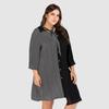 Spring and Autumn Women's Dress Large Size Splicing Irregular Dress Thin Dress