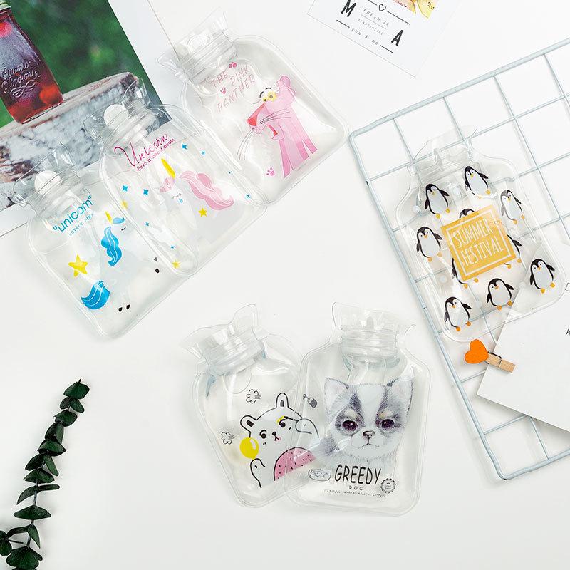 

Корейская прозрачная грелка с мультяшным принтом – перламутровая ткань, взрывобезопасная, маленькая студенческая грелка для рук. 10*15cm