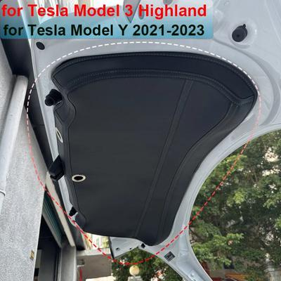 Accessoires d'intérieur de voiture pour Tesla Model 3 Highland Tail Gate Suede Protector Pad Model Y Leather Tailgate Protect Cover