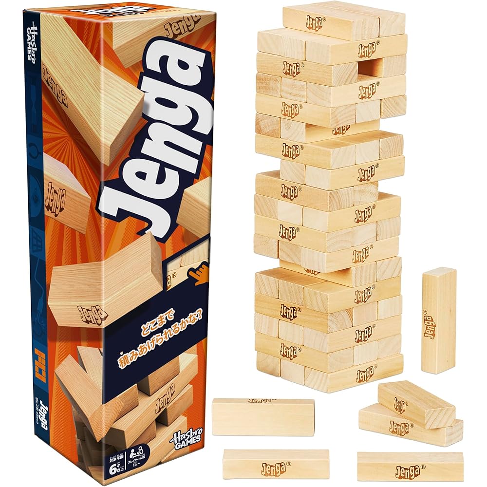 

Hasbro Jenga Official Game 2025 Wooden Stacking Tower Party Game Ages 6 and Up G1499