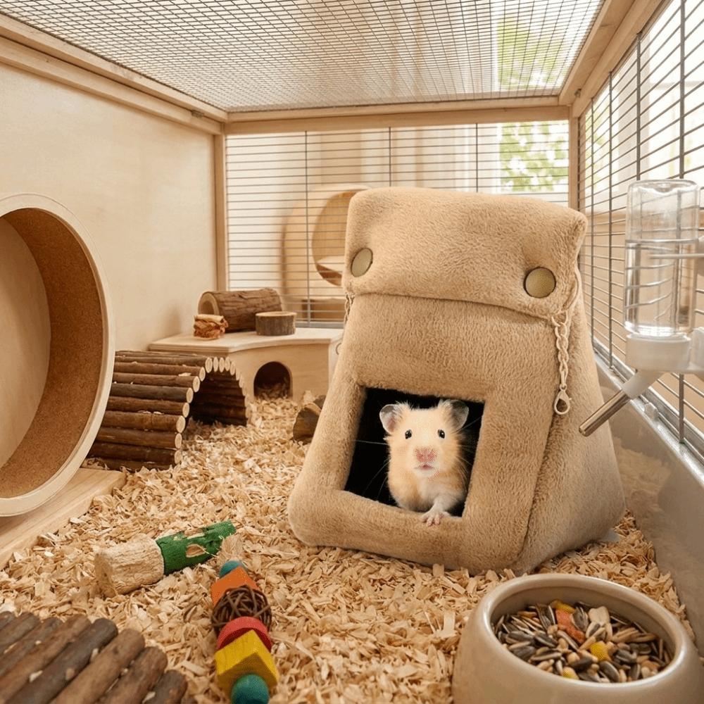Thickened Hamster Cotton Nest Windproof Plush Pet Bed Animal Rest Shelter  Cage Accessories