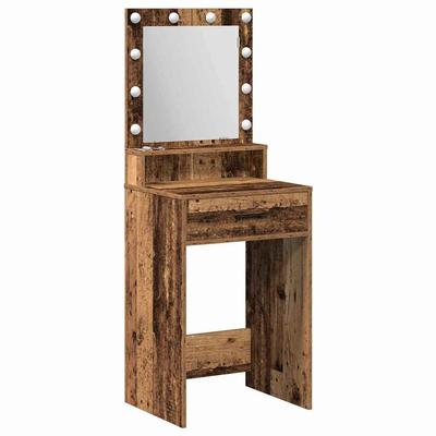 Vintage Style Makeup Table with Shelf 50 X 41 X 135 Cm Wood Based Material