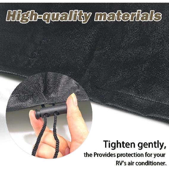 1 PCS 600D Oxford Fabric RV Air Conditioner Cover, RV Trailer Top Air Conditioner Cover For Dometic Brisk II, Coleman Mach I,II,III, Mach 3 Plus,