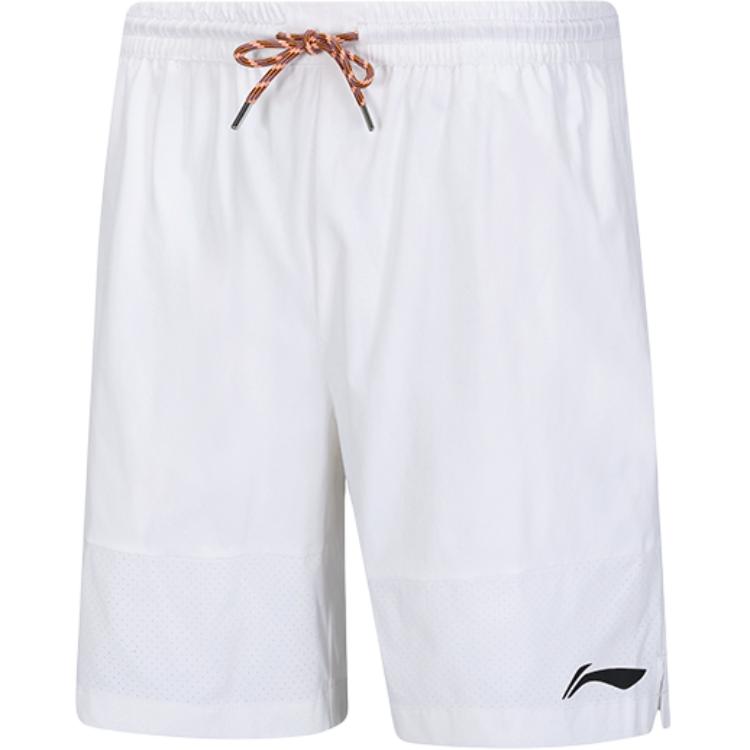 Li-Ning Solid Color Mid Waist Drawstring Breathable Simple Versatile Straight Leg Casual Shorts Unisex Shorts AAPV113-3