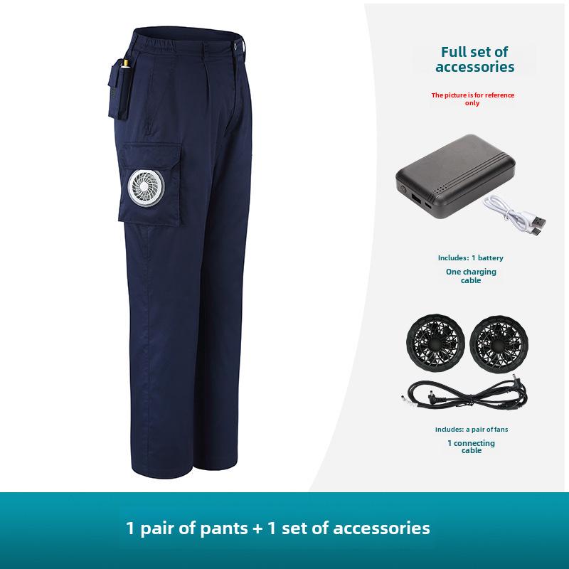 Men's Summer Cooling Overalls with Built-in Fan