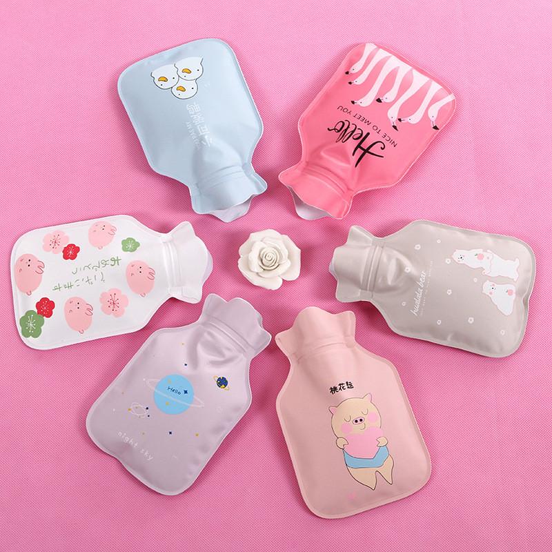 Mini Cartoon Hot Water Bottle With Double Layer Pvc For Winter Hand Heating And Travel Use