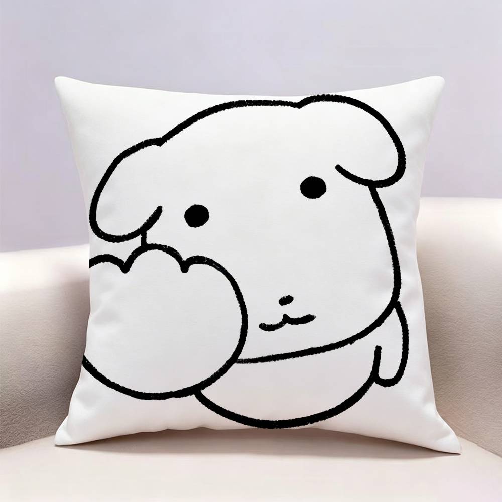 Cute Dog Ganadi Doublesided print Pillow Case Pattern Printed Pillowcase For Living Room Sofa Cushion Cover