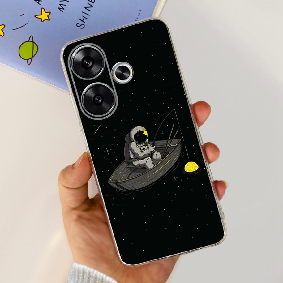 For Xiaomi Poco F6 Case Popular Butterfly Flower Soft Clear Silicone TPU Back Cover For Xiaomi Poco F6 5G F 6 PocoF6 Phone Cases