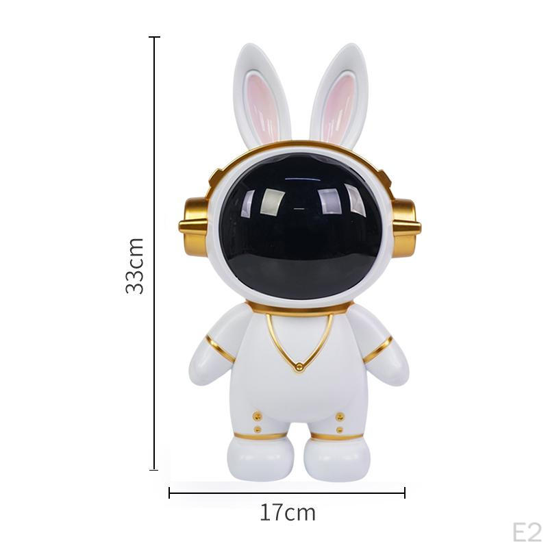 Geldkasse Astronaut Einfacher Zugang Weltraumhase Sparschwein Raumfahrer Statue Dekorativ für Kinder Erwachsene