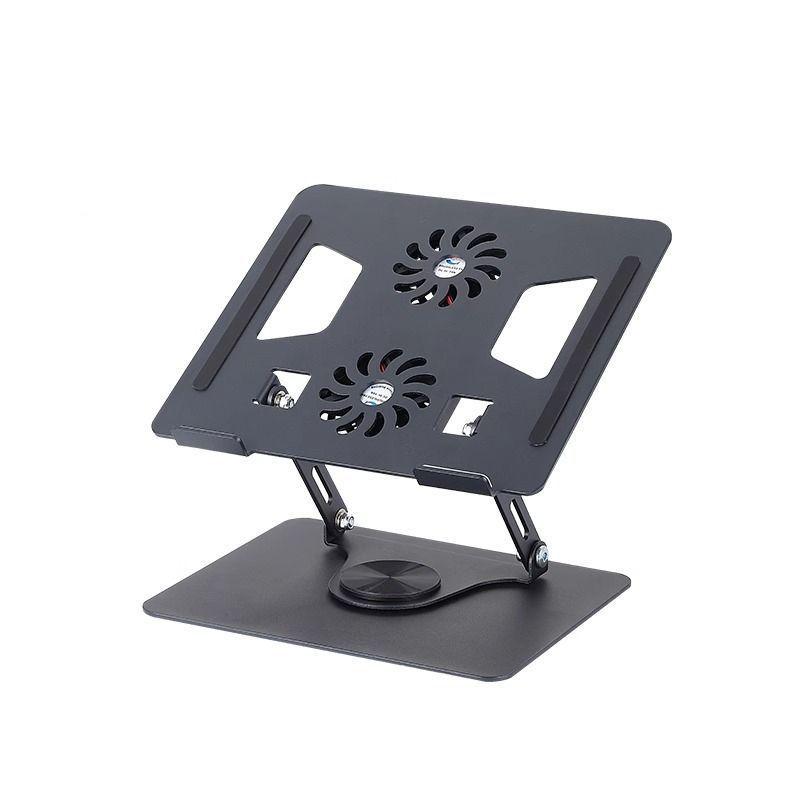 360° Rotating Laptop Stand with Detachable RGB Fan and Cooling Support