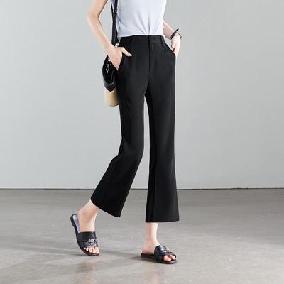 SOFSIL Women's High-Waist Flared Cropped Pants