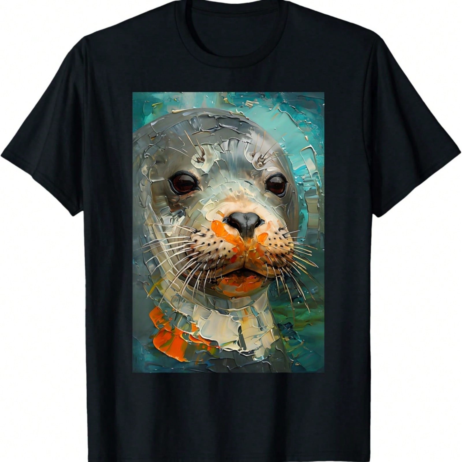 Seal Painting Oil Paint Painting T-Shirt S разноцветный
