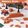 350 Peças 1/16 Tijolos Miniatura Conjunto de Construção de Tijolos, Modelo de Tijolo Pedra Tijolo Vermelho Mini Tijolo Artificial Mini Tijolos de Argila Premium DIY