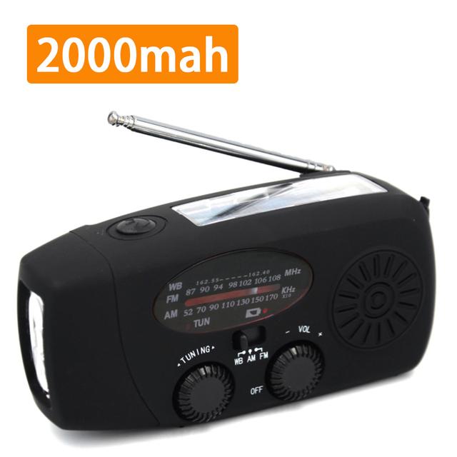 

AM/FM/NOAA аварийное радио, 10000 мАч, солнечная энергия, рукоятка, глобальный приемник, высококачественный светодиодный фонарь для чтения SOS