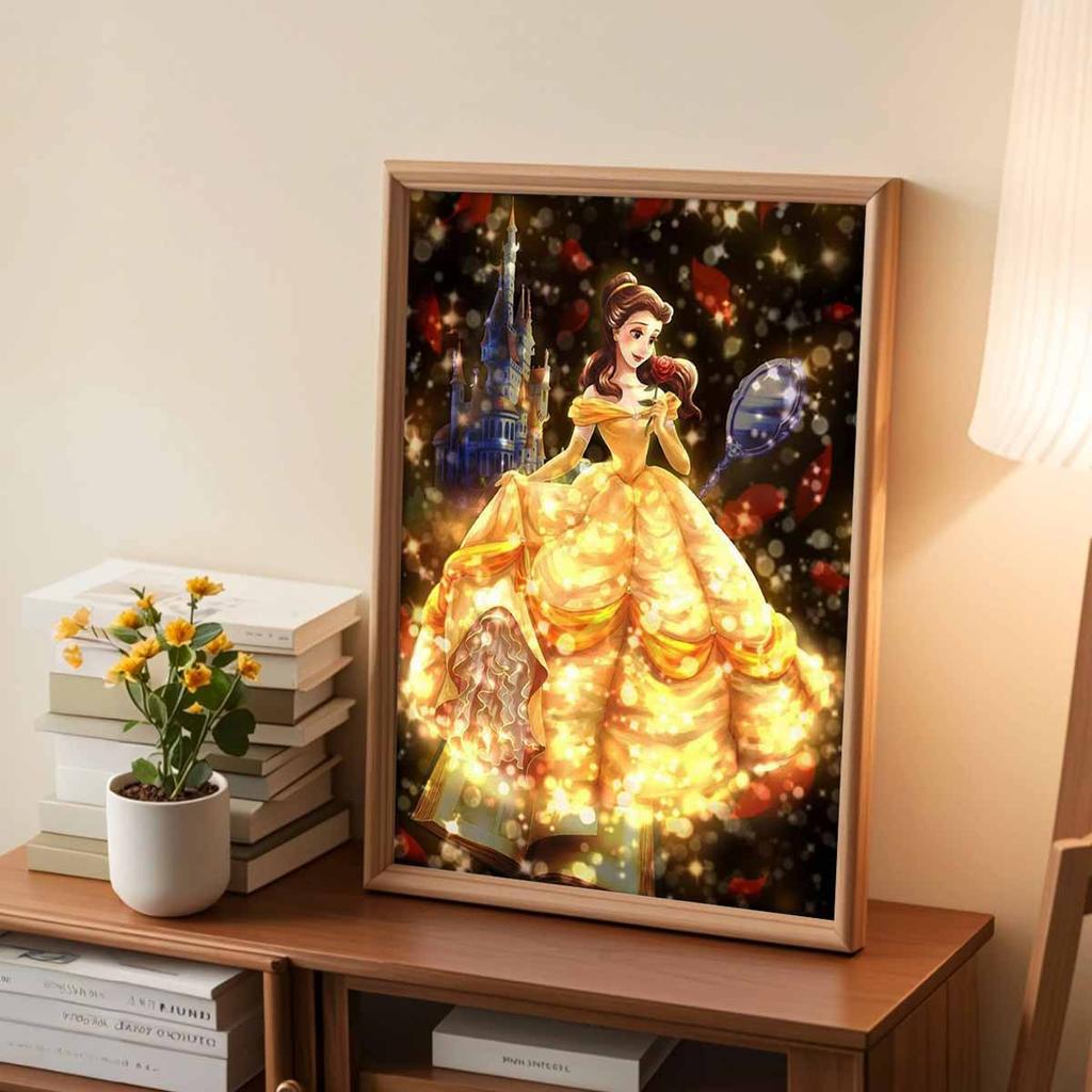 Full Round Diamond Painting Anime Beautiful Princess Art Rhinestone Picture Mosaic DIY 5D Cross Stitch Embroidery Home Decoration