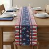 Patriotic Flag Table Runner Printed Pattern Red White and Blue Table Decor Holiday Supply Easy to Clean House Decoration