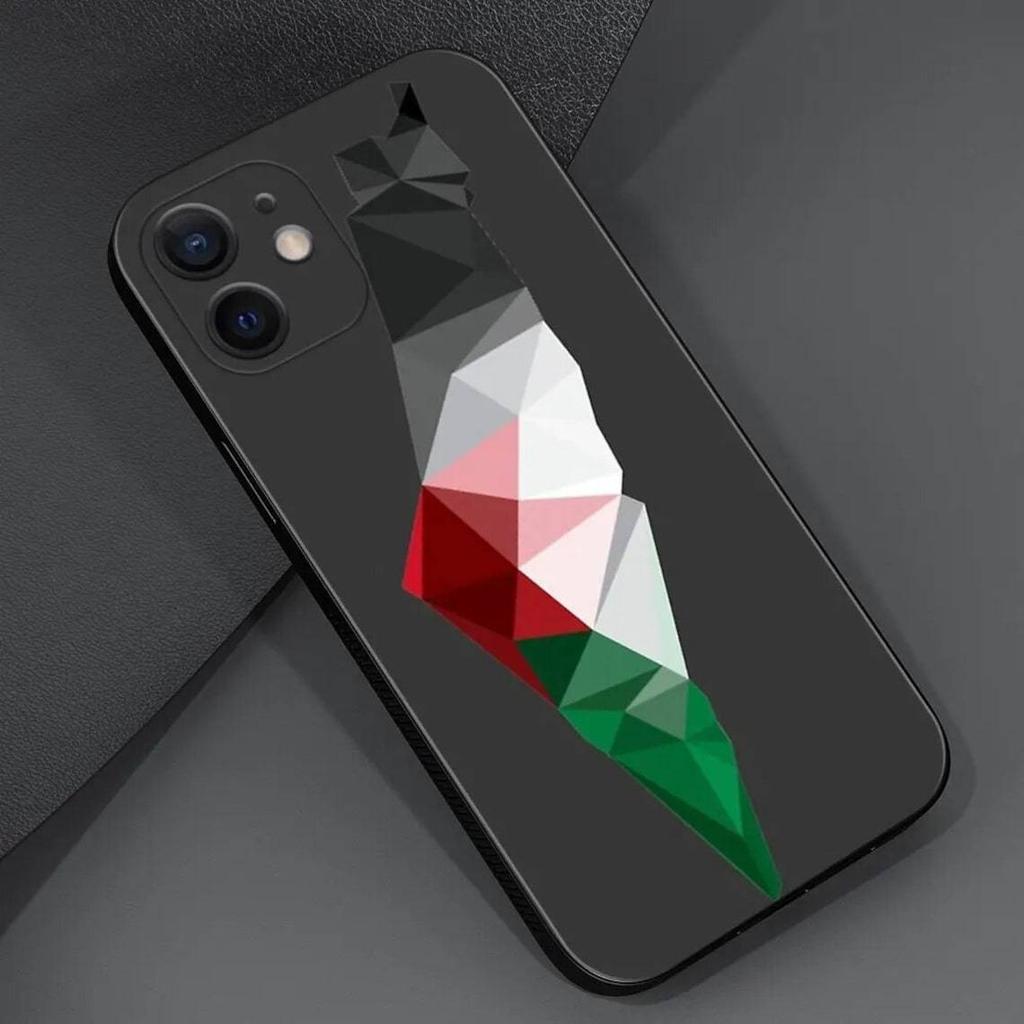 Palestine Flag Map Soft TPU Sublimation Case for iPhone XS XR 11 12 13 14 15 16 17 Pro Max
