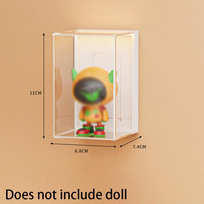 

Wall-Mounted Blind Box Storage Display Stand For Popmart Dolls Figures Storage,Transparent Box Acrylic Dust-Proof Cabinet 2pcs