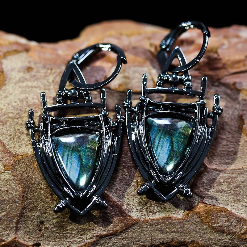 Indian Tribal Personality Dangle Drop Earrings Resin Stone Boho Ethnic Vintage Hanging For Women Jewelry