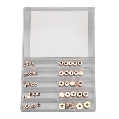 50 peças de coroa de relógio com ajuste de tempo, longa vida útil, alta dureza, conjunto misto de metal, coroa de relógio de substituição