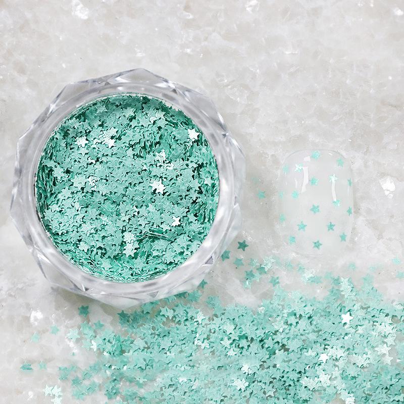 1Jar 1Mm Mini Sparkling Star Nail Glitter Sparkling Nail Decoration Nail Salon Design Cute Accessories Diy Nail Art Design