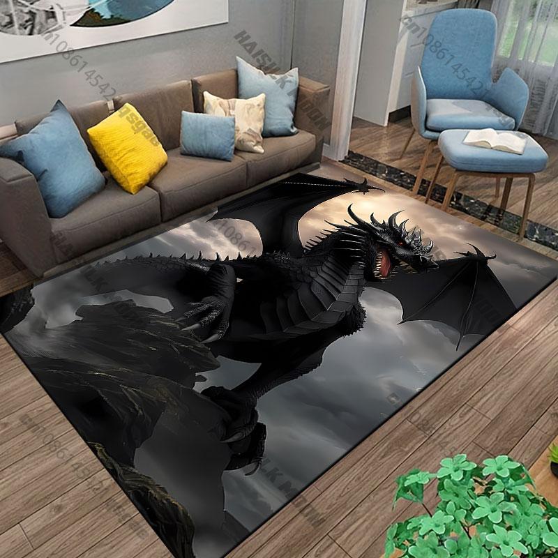 Mystical Dragon In Enchanted Forestcarpet Yoga Living Room Room Decor Children's Crawling Mat Doormat Area Rug Games Floor Mat